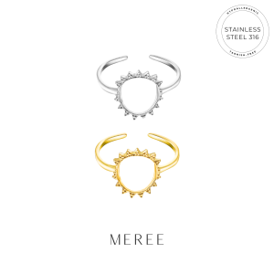 Meree – Blaze Sun Ring Stainless Steel Cincin Unisex Tahan Karat