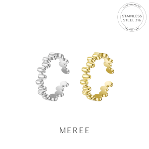 Meree – Wade Irregular Stainless Steel Ring Unisex Tahan Karat