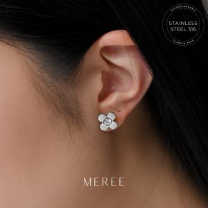 Meree – Marza Flower Earring Stainless Steel Anting Wanita Tahan Karat