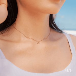 Meree – Rayne Heart Necklace Stainless Steel 18k Gold Tahan Karat