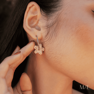 Meree – Solara Flower Earring Stainless Steel 18k Wanita Tahan Karat
