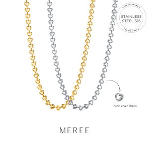 Meree – Charley Necklace Stainless Steel 18k Kalung Unisex Tahan Karat