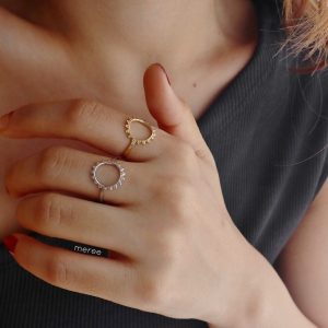 Meree – Blaze Sun Ring Stainless Steel Cincin Unisex Tahan Karat