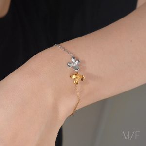 Meree – Amara Flower Bracelet Stainless Steel 18k Gelang Wanita Tahan Karat