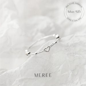Meree – Kaera Heart Ring Sterling Silver Cincin Wanita Anti Karat