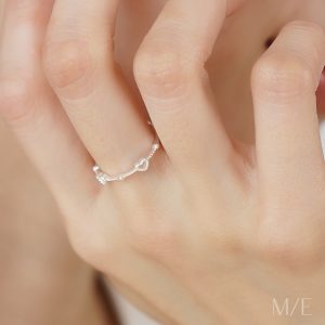 Meree – Kaera Heart Ring Sterling Silver Cincin Wanita Anti Karat