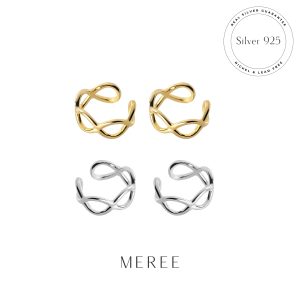 Meree – Elvar Wavy Twist Ear Cuff Sterling Silver Unisex Anti Karat