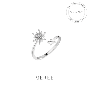 Meree – Asteria Star Ring Sterling Silver 925 Cincin Perak Wanita Anti Karat