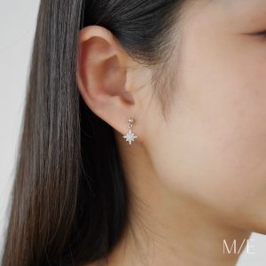 Meree – Selene Star Moon Earring Sterling Silver 925 Anting Wanita Anti Karat