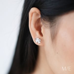 Meree – Luna Clover Earring Sterling Silver 925 Anting Perak Wanita Anti Karat