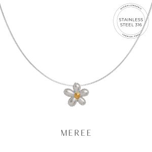 Meree – Linnea Flower Necklace Stainless Steel 316 Kalung Wanita Tahan Karat